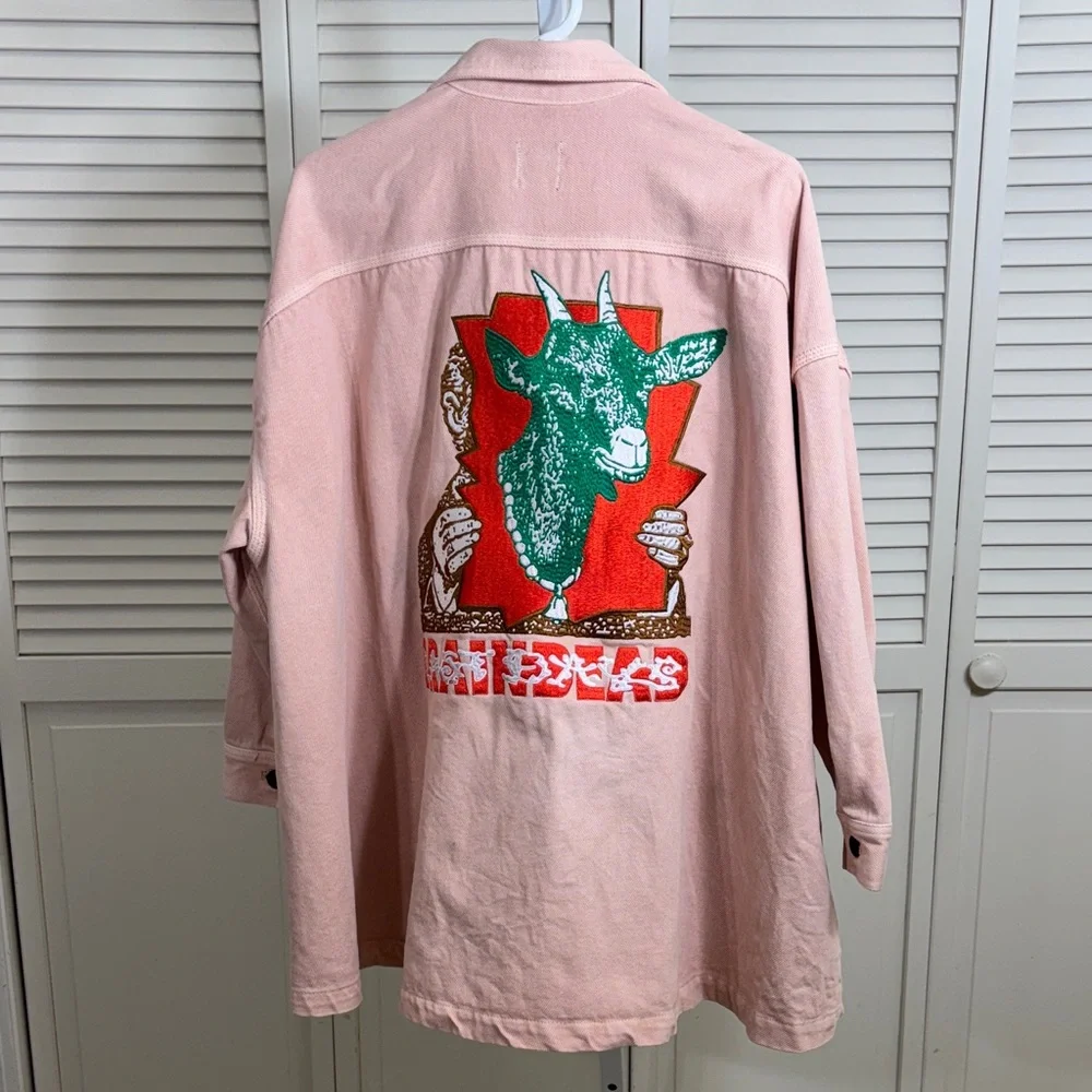 Brain Dead Denim Goat Swing Jacket in Pink XS